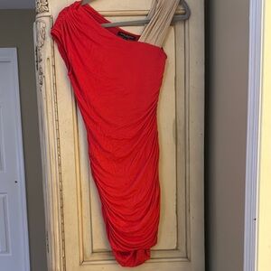 Elegant Red One-Shoulder Dress